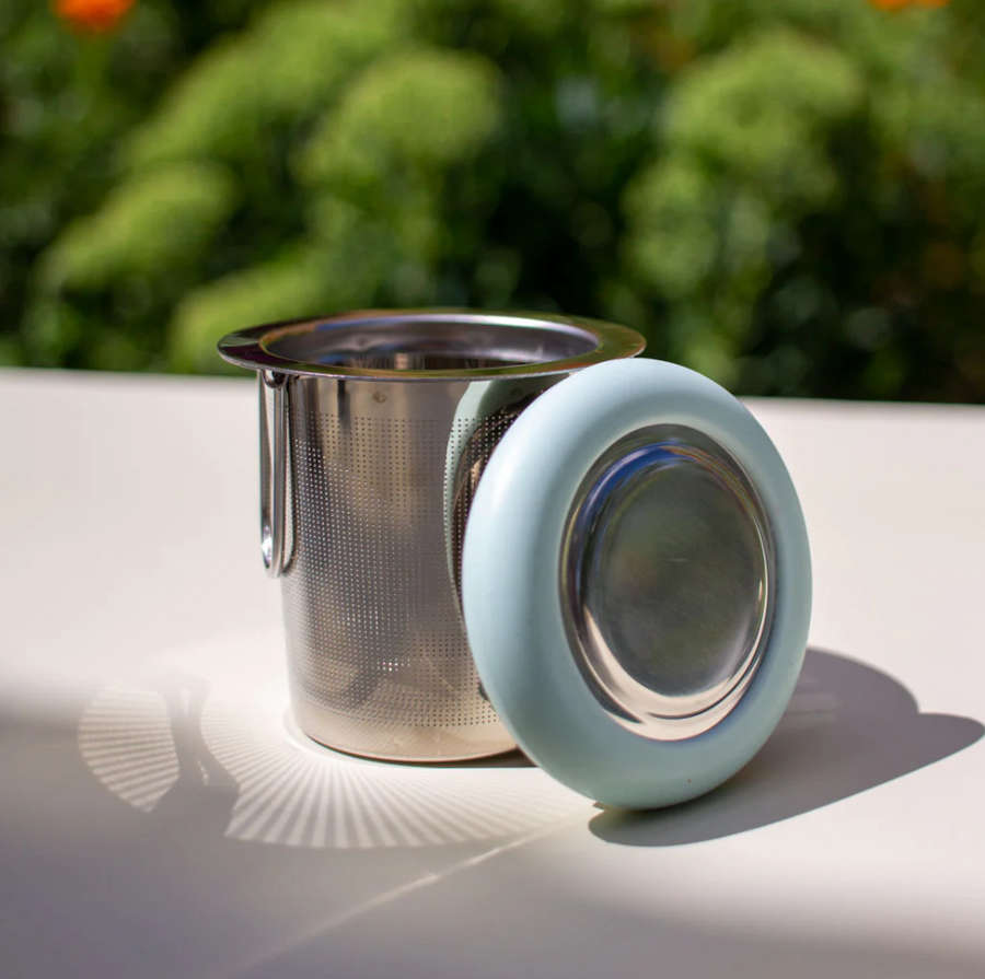 tea strainer sky blue color