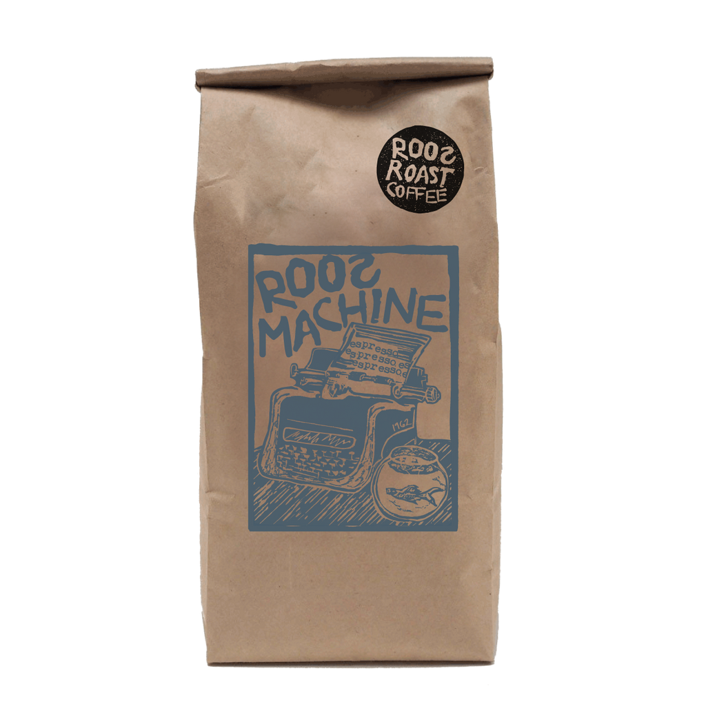 Roos Machine Espresso Blend Medium Roast Coffee, Orange & Chocolate