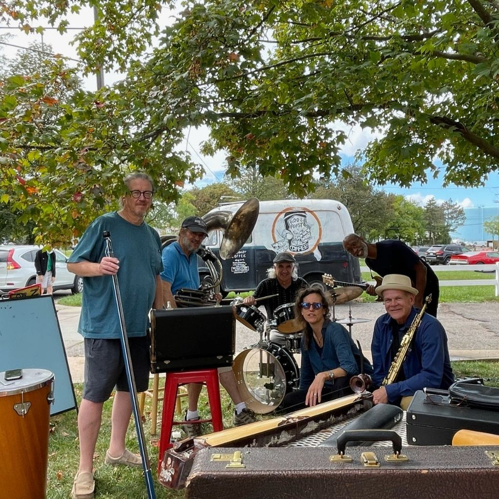 a local Ann Arbor band brings live music to the Rosewood Cafe patio