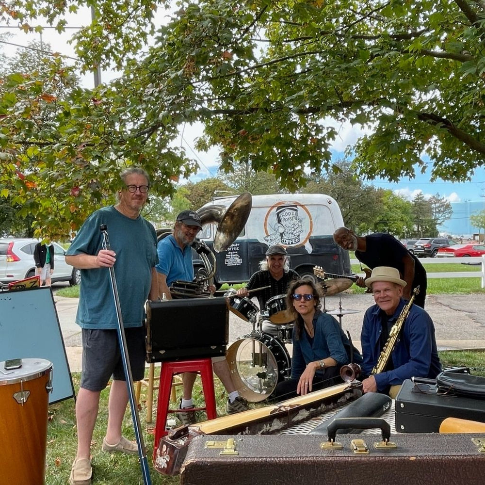 a local Ann Arbor band brings live music to the Rosewood Cafe patio