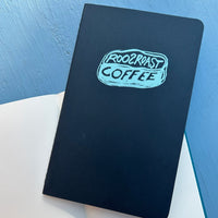 Black RoosRoast Coffee Moleskin Notebook.