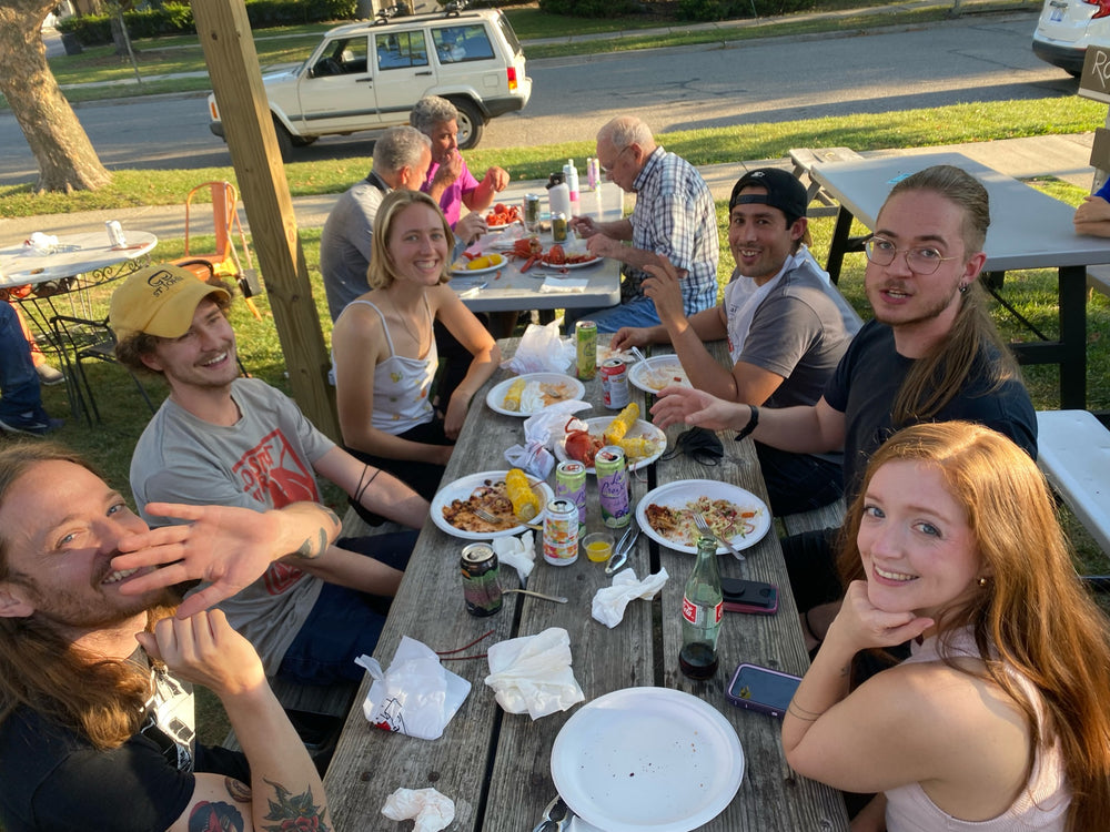 roosroast employees at the annual lobster butter cookout