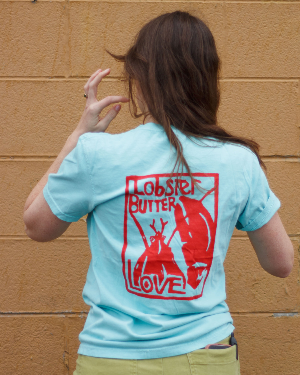 BACK OF CHALKY BLUE SHIRT LOBSTER