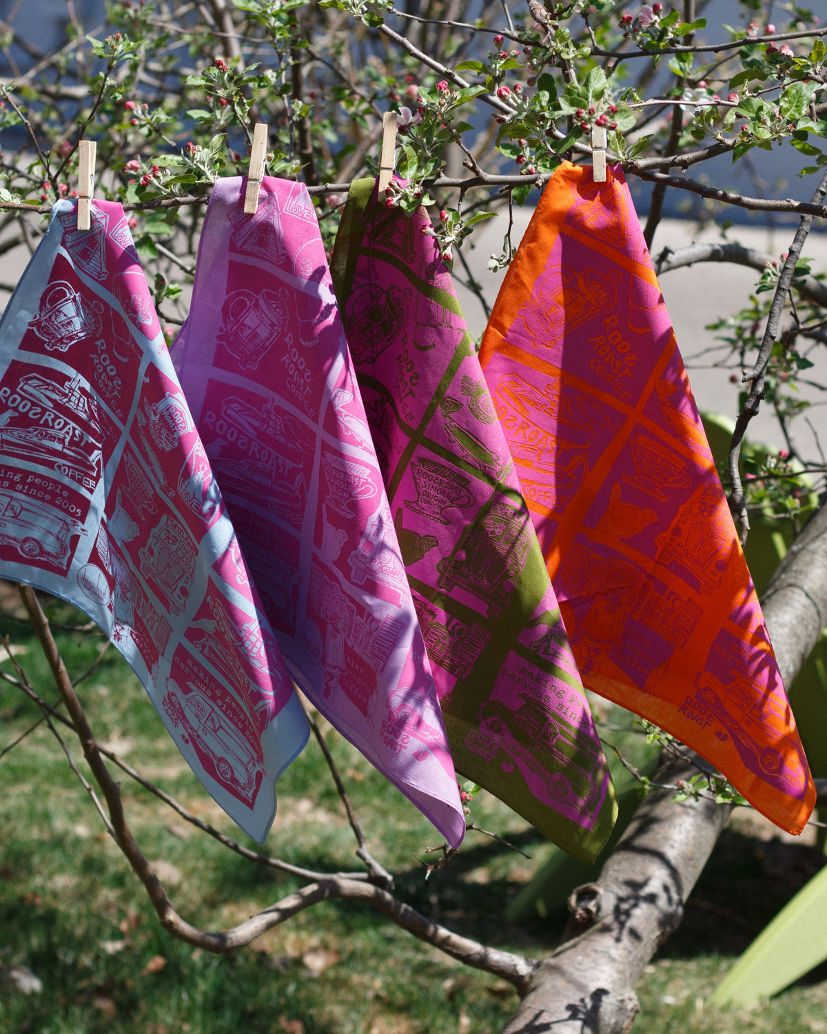 bandana in orchard