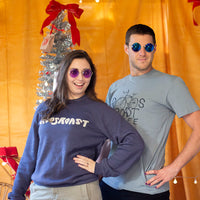 roosroast logo navy sweatshirt 
