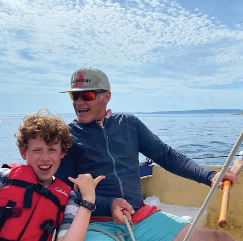 john and son jozo boating