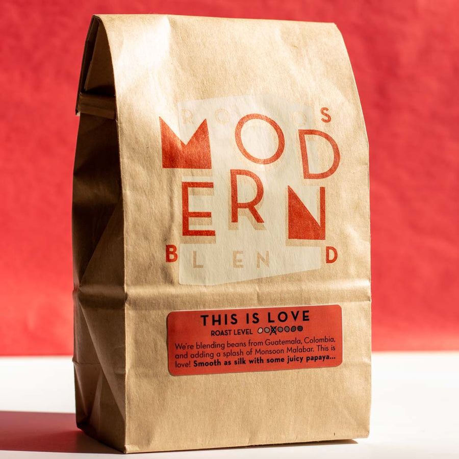 modern blend coffee bag finished roosroast
