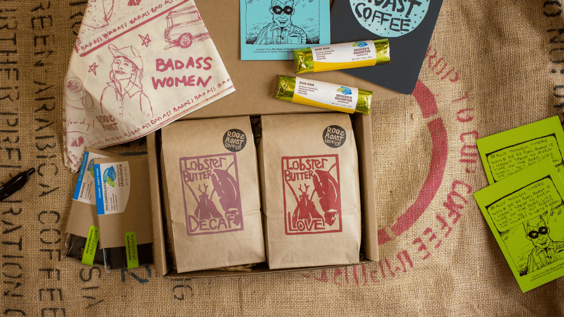 Build a lobster butter love and lobster butter decaf build a box by roosroast coffee