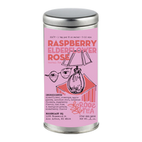 raspberry elderflower rose tea