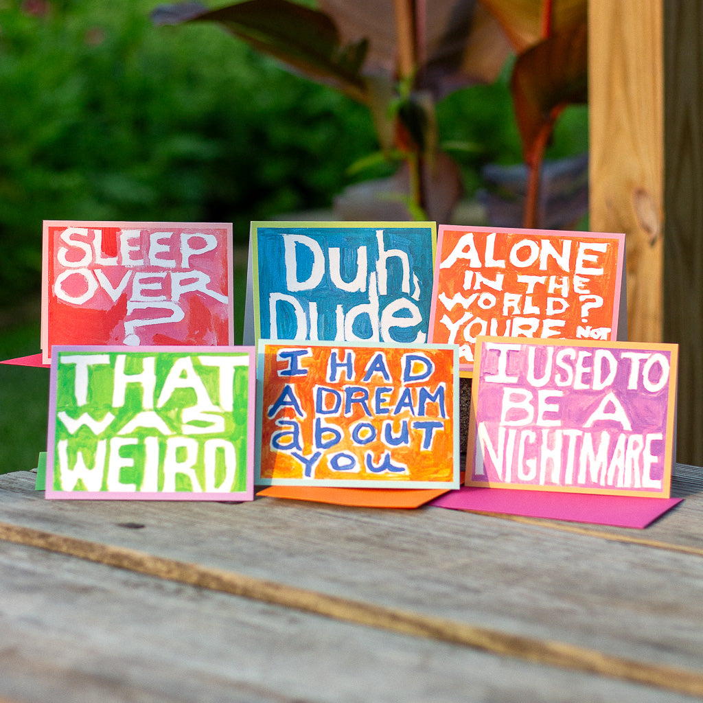 weird love greeting cards by john roos all six cards