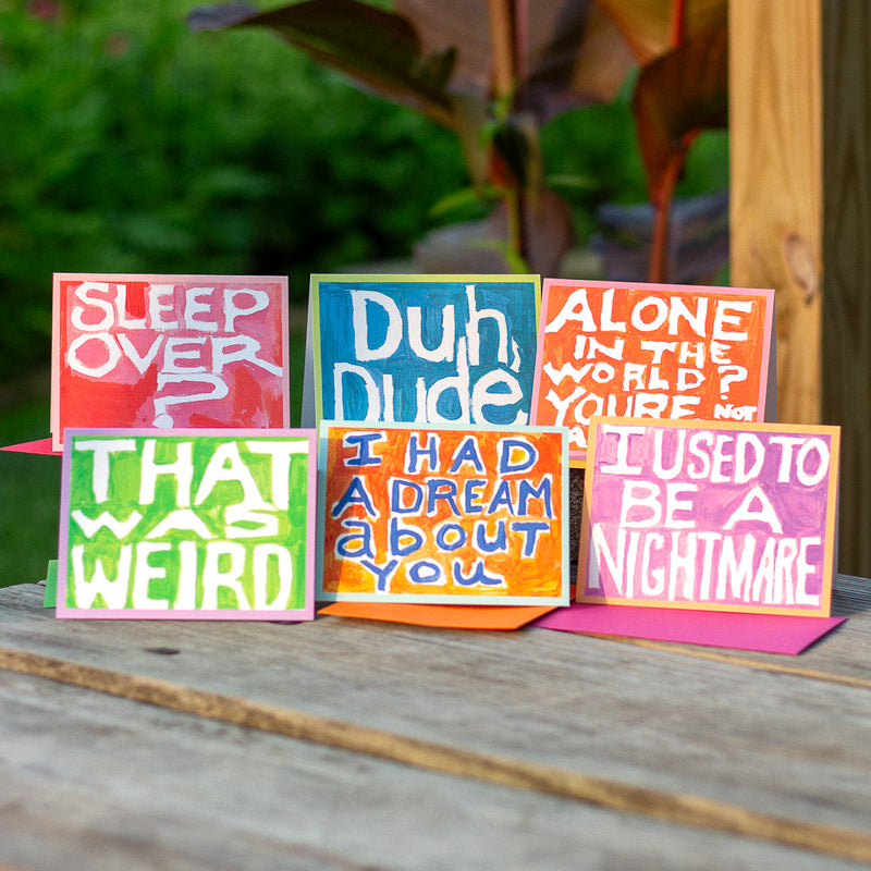 weird love greeting cards by john roos all six cards