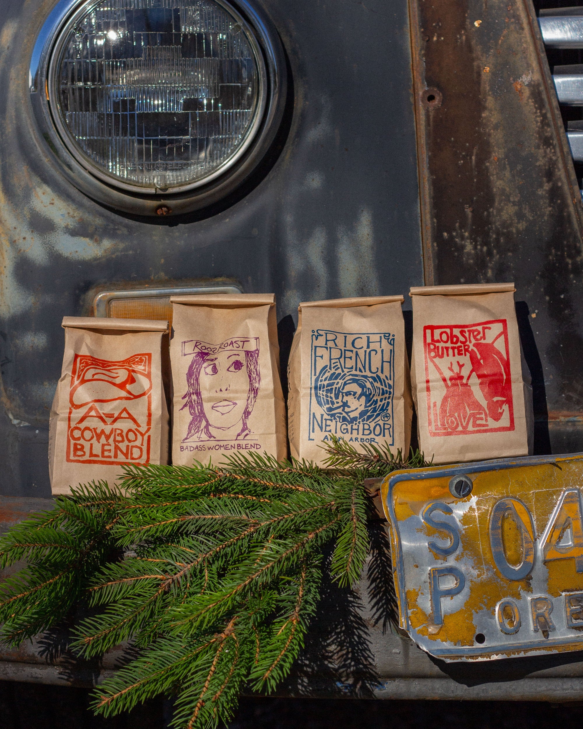 RoosRoast Sample Pack: Box of Four 1/2 lbs of Classic RoosRoast Blends