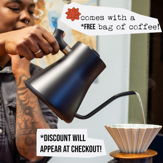 fellow kettle special free bag of coffee