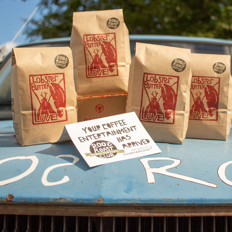 two month coffee gift subscription by roosroast coffee shipping from Ann Arbor, Michigan