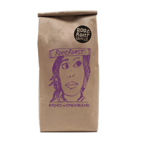 organic fairtrade coffee beans medium dark fruity undertones, roosroast coffee bad ass women blend