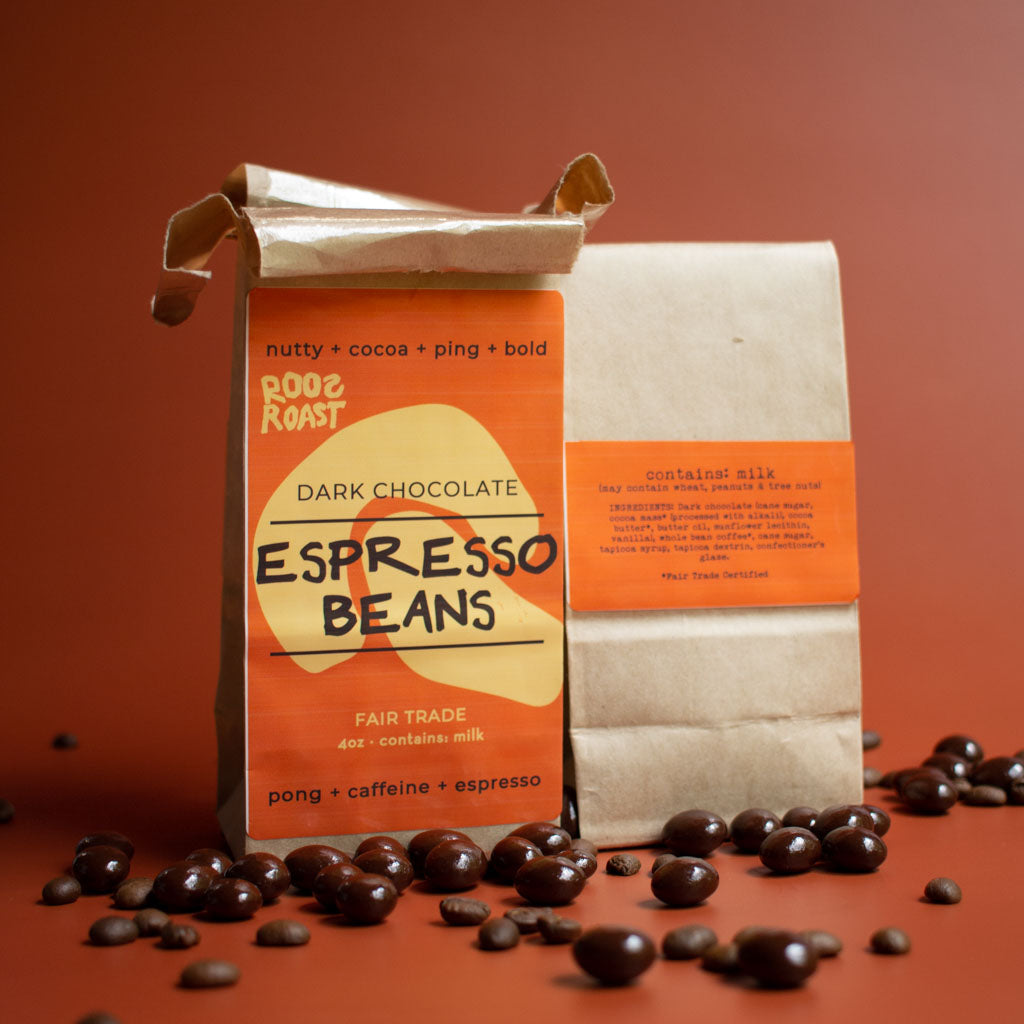 4 oz dark chocolate espresso beans