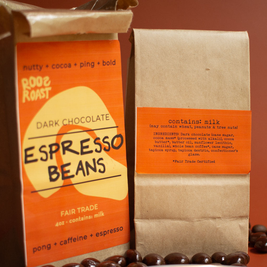 4 oz dark chocolate espresso beans