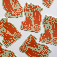 lobster butter love sticker by roosroast coffee