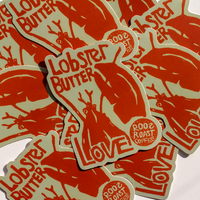 lobster butter love sticker by roosroast coffee