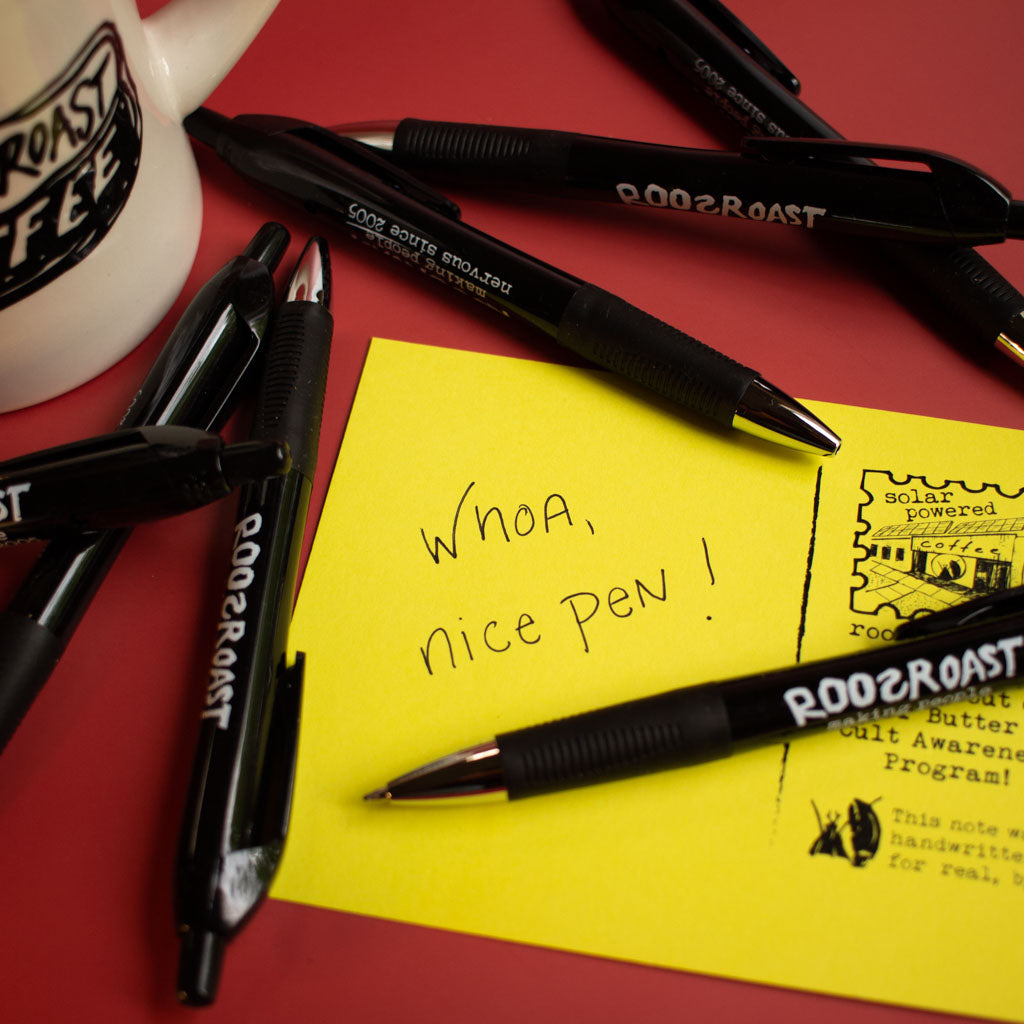 roosroast coffee pen ink smooth gel roll .7mm